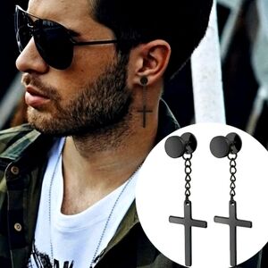 Fake gauge cross Earrings